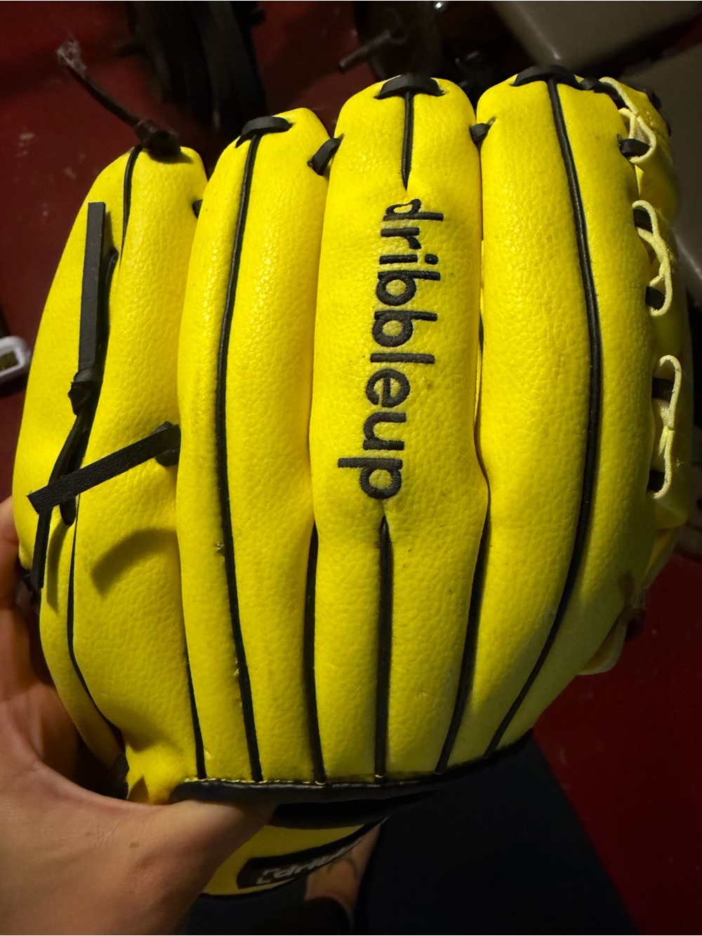 Dribbleup Bright Yellow Baseball Glove